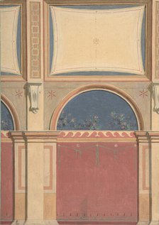 Design for Elevation of Gallery Bay, Deepdene, Dorking, Surrey, 1875-79. Creators: Jules-Edmond-Charles Lachaise, Eugène-Pierre Gourdet.