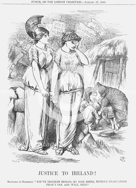 'Justice to Ireland', 1880. Artist: Joseph Swain