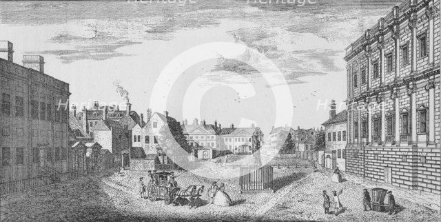 The Privy Garden of Whitehall Palace, Westminster, 1741 (1911). Artist: J Maurier.