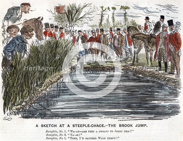 'The Brook Jump', 1863. Artist: Unknown