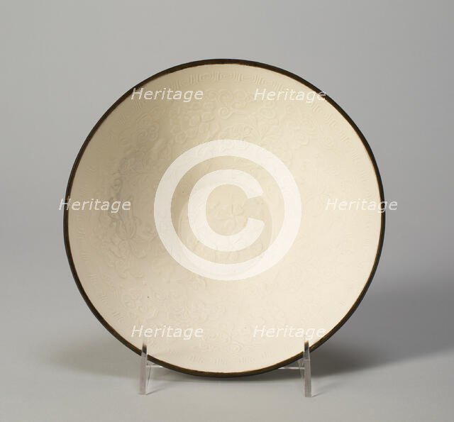 Bowl with Stylized Peony Spray, Jin dynasty (1115-1234), 12th century. Creator: Unknown.