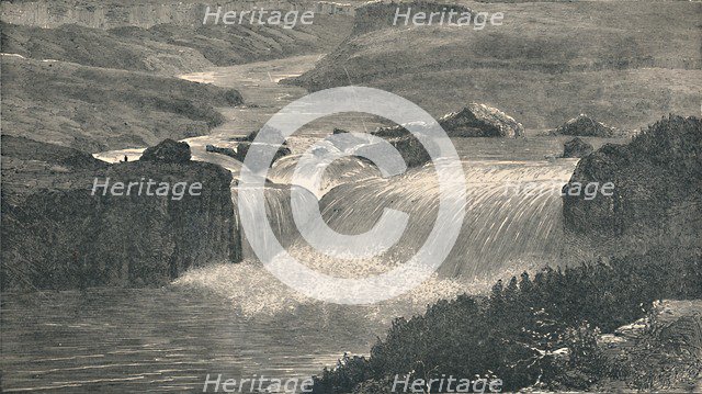 'Great Falls of the Yellowstone River', 1873, (1883). Artist: Unknown.