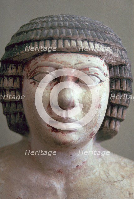 Head of Sekhemka, chief of the scribes of the fields, 25th century BC. Artist: Unknown