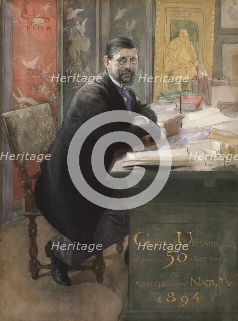 Gustaf Upmark, director of the Nationalmuseum, 1894. Creator: Carl Larsson.