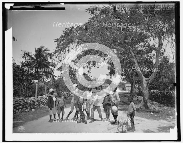 Street scrap in Grant's Town, Nassau, W.I., c1901. Creator: William H. Jackson.