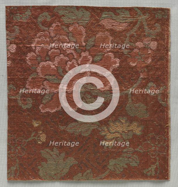 Textile Fragment, 1800s. Creator: Unknown.