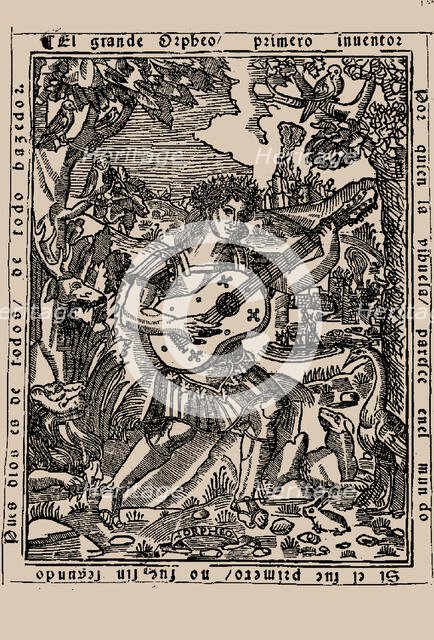 Portrait of Luis de Milán (1500-1561). From "El maestro" , 1536. Creator: Anonymous.