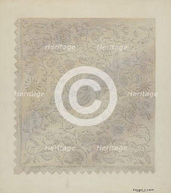 Coverlet, c. 1936. Creator: Edward L Loper.