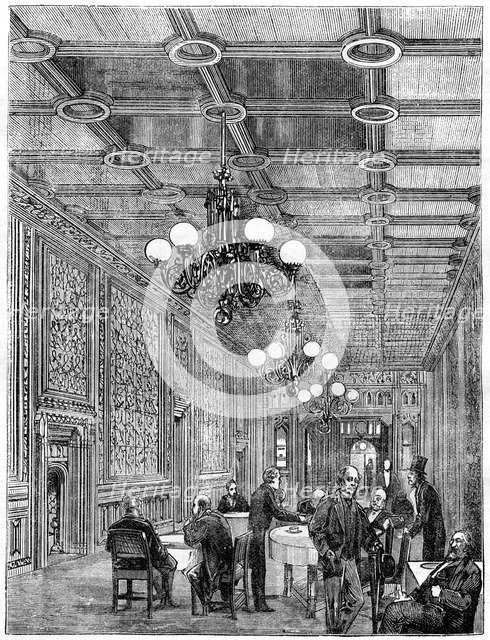 The Tea-Room, House of Commons, Westminster, London, 19th century. Artist: Unknown