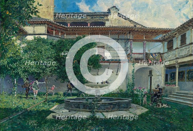 Spanish Courtyard, 1871.