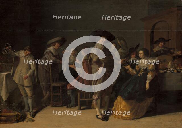 Distinguished Company in a Room, after 1630. Creator: Unknown.