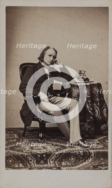 Portrait of the Composer Franz Liszt (1811-1886). Creator: Desmaisons, Émile (1812-1880).