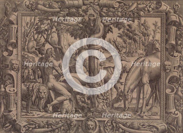 The Temptation of Eve, 1535-55. Creator: Jean Mignon.