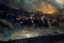 The wild Hunt of Odin, 1872. Creator: Arbo, Peter Nicolai (1831-1892).