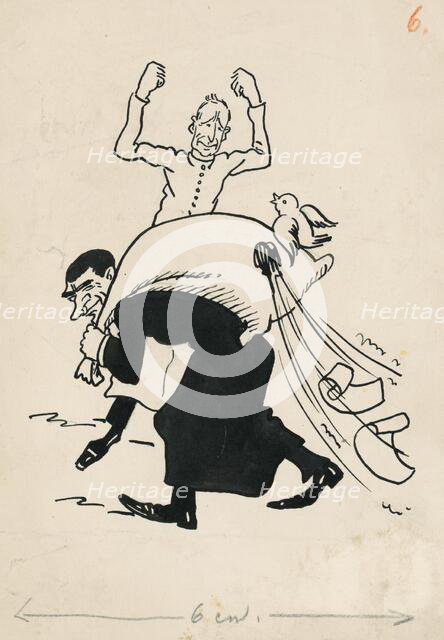 Satirical Drawing VI., around 1940. Creator: Andrej Kovacik.
