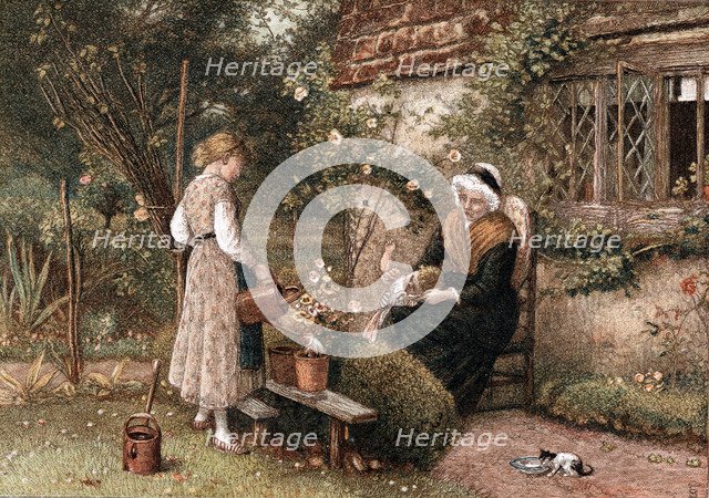 'Youth and Age', 1866. Creator: Birket Foster.