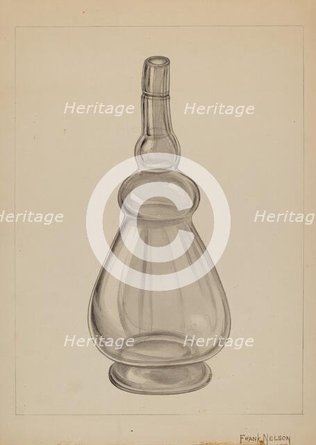 Wine Bottle, c. 1937. Creator: Frank Nelson.