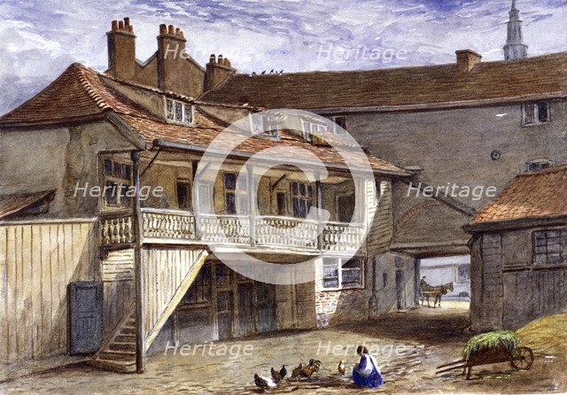 The Black Bull Inn, Whitefriars, London, 1867. Artist: JT Wilson