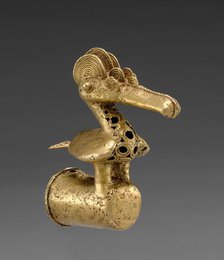 Finial with Long-Beaked Bird, 400-1000. Creator: Unknown.