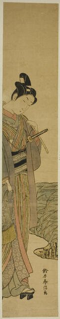 Young Man with Fishing Pole and Net, c. 1769. Creator: Suzuki Harunobu.