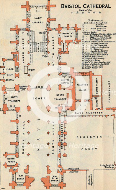 'Bristol Cathedral', c20th Century. Artist: John Bartholomew.
