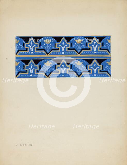 Wall Paper Border, c. 1937. Creator: Charles Garjian.