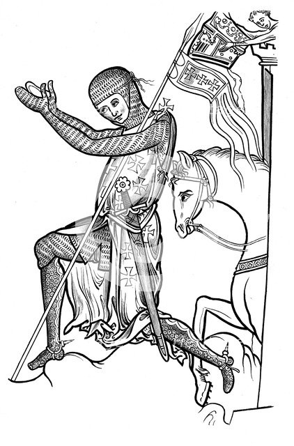 Knight in armour, late 13th century, (1892). Artist: Unknown