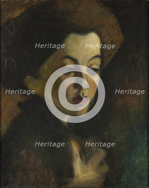 A Girl's Head II, c19th century. Creator: Olof Sager-Nelson.