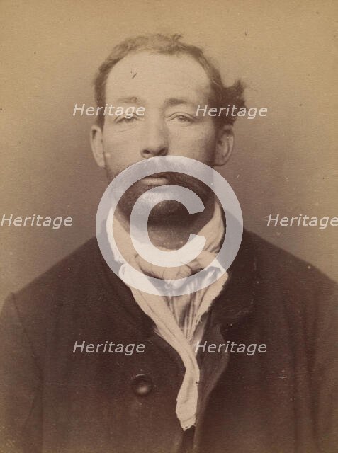 Boutel. Joseph. Louis. 34 ans, né à Bonnay (Eure). Corroyeur. Anarchiste. 5/3/94. , 1894. Creator: Alphonse Bertillon.