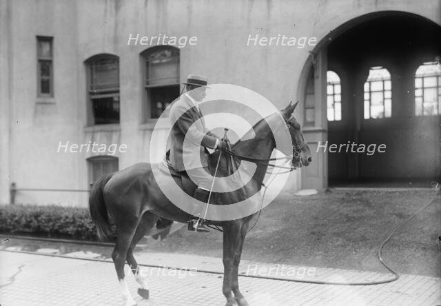Constantine Brun, Ambassador From Denmark - Riding At Fort Myer, 1916. Creator: Harris & Ewing.