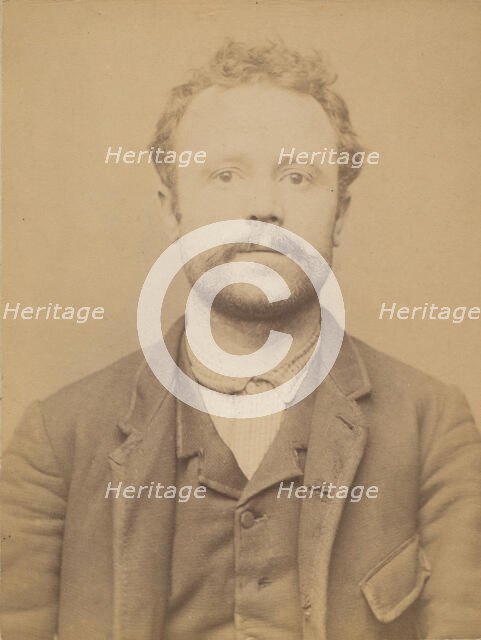 Widcoq. Alfred, François, Adolphe. 32 ans, né à Fressenneville (Somme). Mécanicien. Anarch..., 1894. Creator: Alphonse Bertillon.