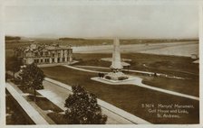 'Martyr's Monument, Golf House and Links, St. Andrews', c1900.  Artist: Unknown.