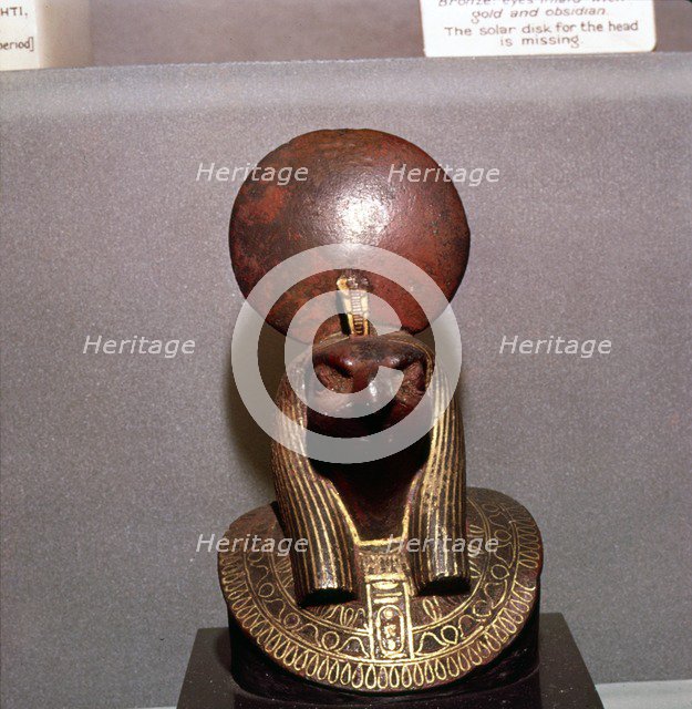 Egyptian bronze, Aegis of RA with the Solar Disc, c590BC. Artist: Unknown.