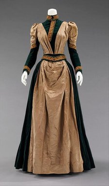 Afternoon dress, American, 1885. Creator: Unknown.