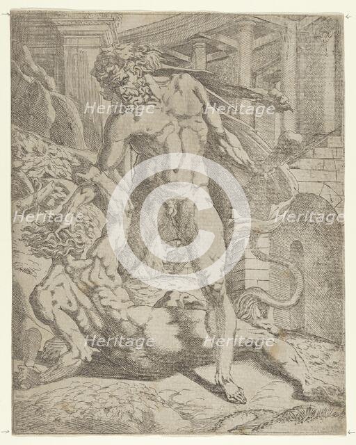 Hercules and Cacus, 1540-45. Creator: Antonio Fantuzzi.