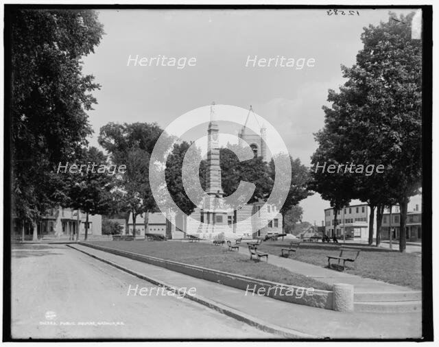 Public square, Nashua, N.H., between 1894 and 1901. Creator: Unknown.