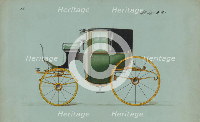 Design for Brougham, no. 4128, 1891. Creator: Brewster & Co.