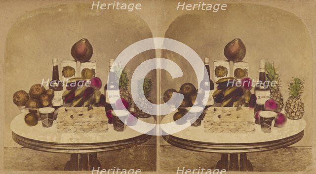Fruits and wines, about 1865. Creator: Unknown.