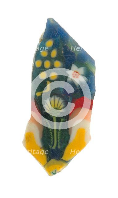 Fragment of a Floral Plaque, Egypt, late 1st century BCE/early 1st century CE. Creator: Unknown.