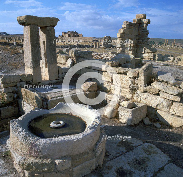Olive or wine press in the Roman city of Suffetula, 2nd century. Artist: Unknown