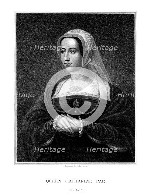 Catherine Parr, Queen Consort of Henry VIII, (1823).Artist: S Freeman