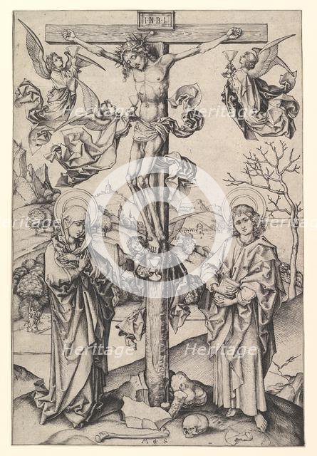Crucifixion with Four Angels, ca. 1435-1491. Creator: Martin Schongauer.