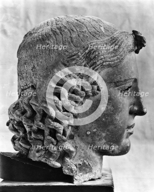 Bronze bust of the Greek god Apollo, c460 BC (20th century). Artist: Unknown