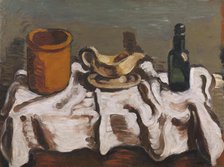 Still Life with a Jar, a Sauceboat and a Bottle, 1920. Creator: Vilhelm Lundstrom.