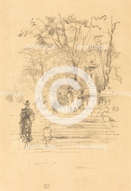 The Steps, Luxembourg, 1893. Creator: James Abbott McNeill Whistler.