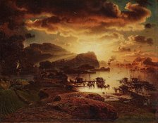 Sunset, 1851. Creator: Larsson, Marcus (1825-1864).