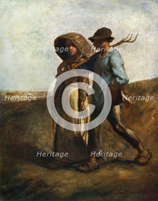 'Going to Work', c1850-1851, (1912).Artist: Jean Francois Millet