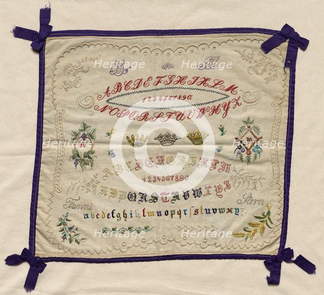 Sampler, 1870. Creator: Unknown.