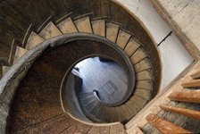 Circular staircase leading down to the water bastion, Upnor Castle, Upper Upnor, Kent, c2000s(?). Artist: Unknown.