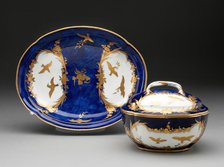 Sugar Bowl and Stand, Vincennes, c. 1753. Creator: Vincennes Porcelain Manufactory.